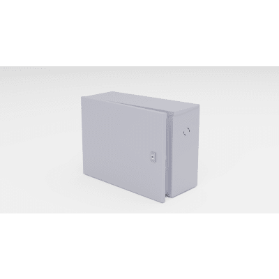 Gabinete para instalación de 1 Batería , Fabricado en Lámina Galvanizada, Accesorios para poste (No incluidos)