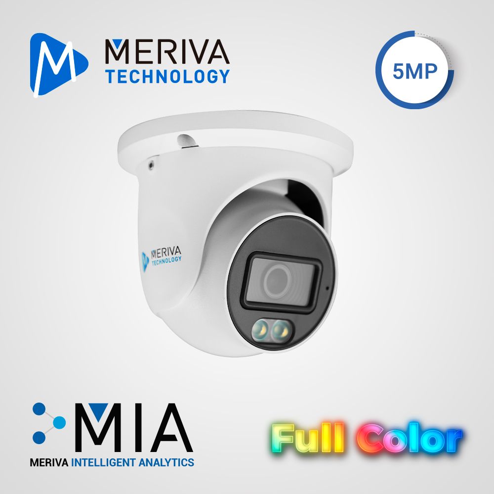 CAMARA IP TURRET MERIVA TECHNOLOGY MTD-FC500FA / 5MP / H.265+ / 2.8MM / 20 - 30M LUZ CALIDA / IP67 / METALICA / 12 VCD / POE / SOPORTA MICRO SD HASTA 256 GB (NO INCLUIDA) / 1 ENTRADA DE AUDIO / MICROFONO INTEGRADO / MIA 2.0 / ONVIF