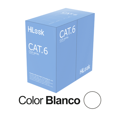 Cable de Red U/UTP Cat6 23AWG / Cumple ANSI/TIA-568.2-D / RoHS 2.0 / CPR Fca / Longitud 305 m / PVC Blanco / Resistencia a la Tracción y Compresión / Operación -20°C a 70°C