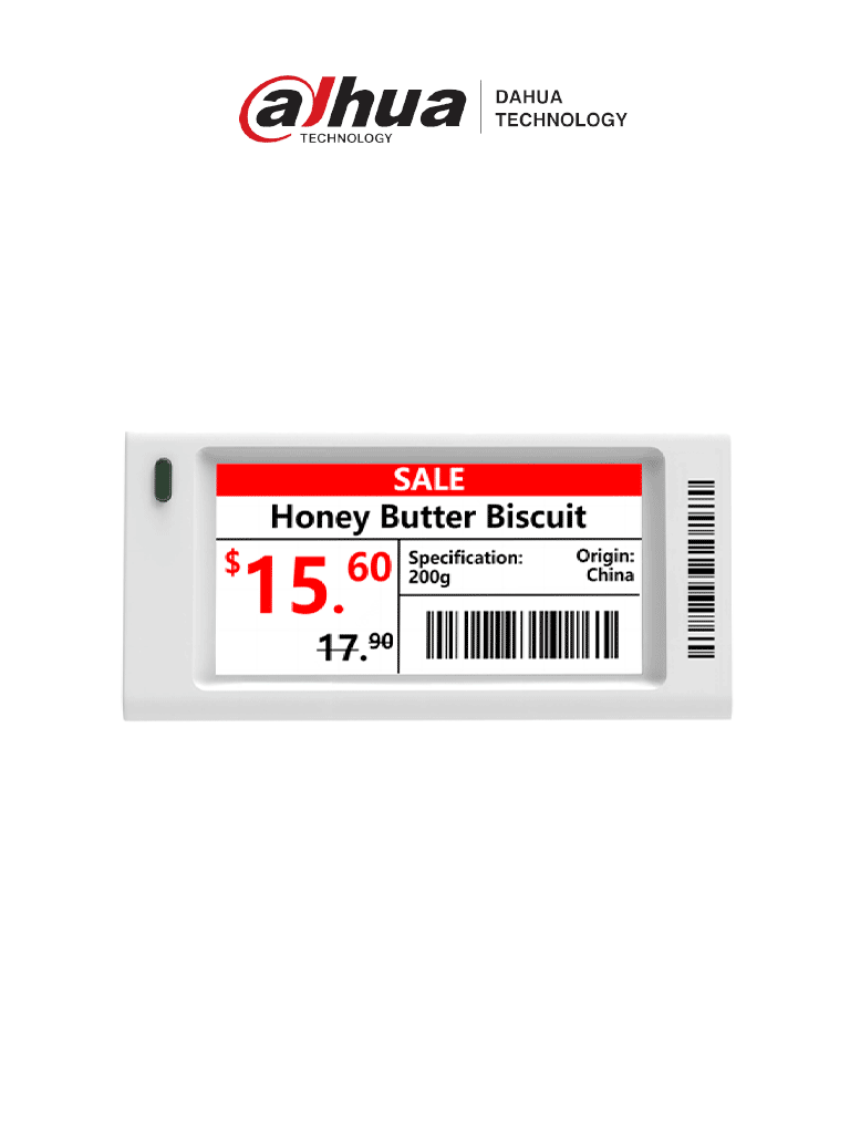 DAHUA DHIESLE021AN -Etiqueta Electrónica Inteligente ESL 2.1” para Retail | Colores: Negro, Blanco y Rojo