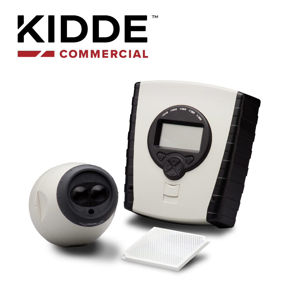 DETECTOR DE HUMO POR HAZ DE LUZ (FOTOBEAM) CONVENCIONAL / KIDDE EC5000R / INCLUYE MONITOR LCD , TRANSMISOR Y RECEPTOR COBERTURA DE HASTA 100 M / RANGO DE TEMPERATURA DE -20 A 55 GRADOS CENTÍGRADOS