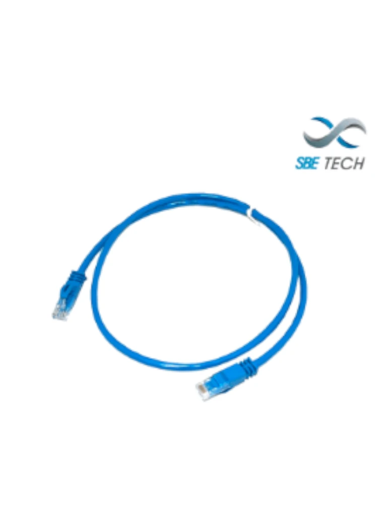 SBE TECH SBE-PCC61.0M-BL28 - Patch cord cat. 6 / DIAMETRO REDUCIDO 28 AWG / con bota inyectada color azul, 1 metro