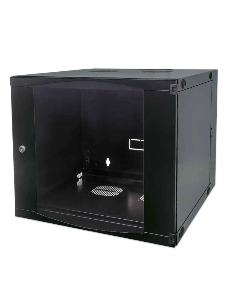 INTELLINET - 713863 - Gabinete mural abatible 19", 12U, FlatPack / 12U, 600 mm de profundidad, FlatPack (Para ensamblar), negro