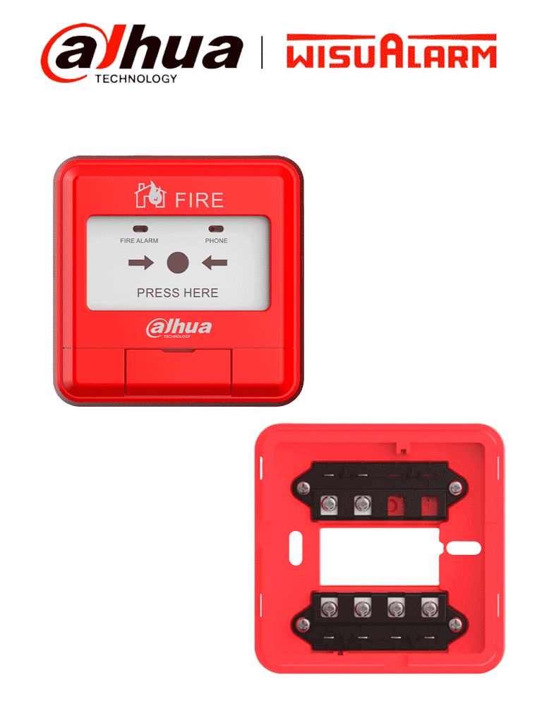 DAHUA WISUALARM PAQUETE DHI-HY-1200 - El paquete incluye: estación manual direccionable y la base de instalación