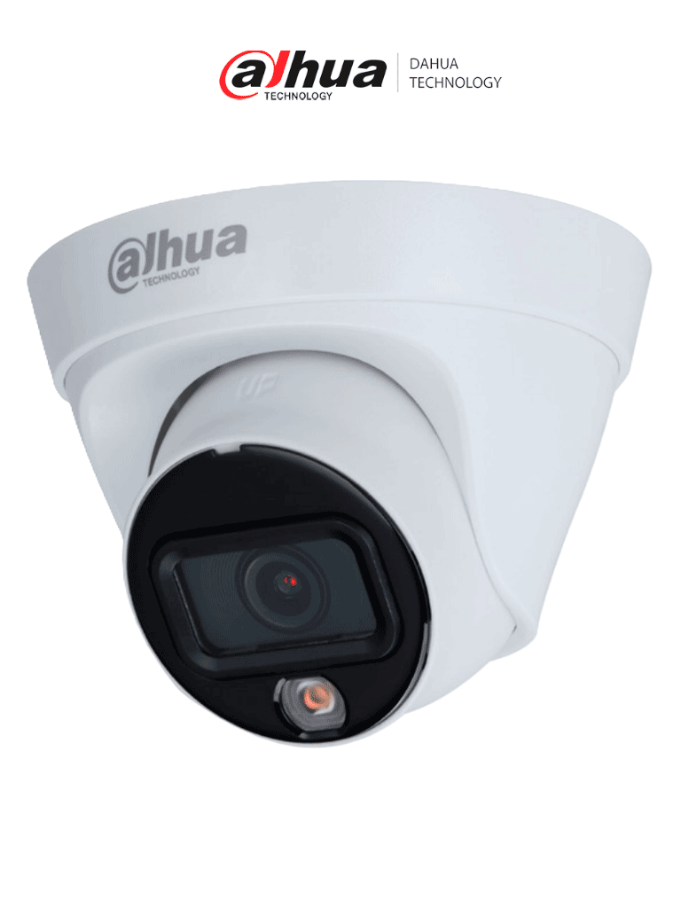 DAHUA DH-IPC-HDW1439T1-LED-S6 - Cámara IP Domo de 4 Megapíxeles/ Full Color/ H.265+/ Lente de 2.8mm/ 95 Grados de Apertura/ Detección de movimiento/15 Metros de Iluminación con Luz Visible/ Inversión de imagen/WDR de 120 dB/