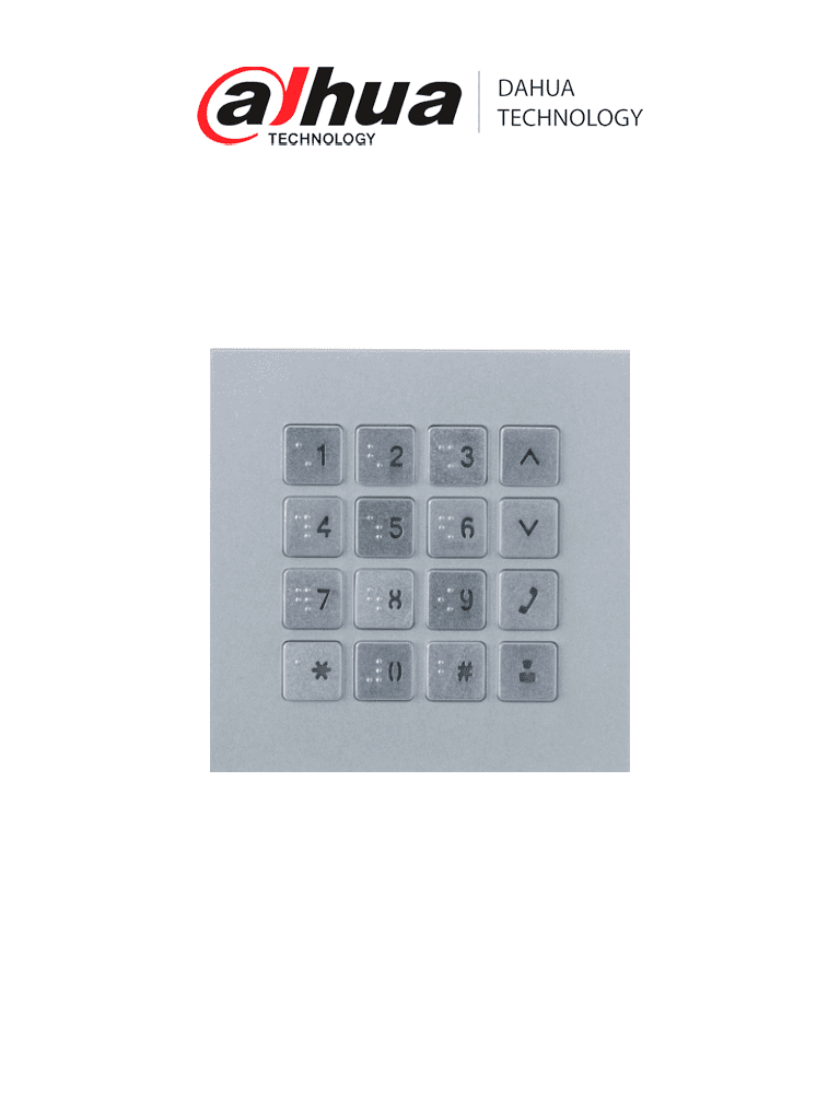 DAHUA VTO4202FMK- MODULO CON TECLADO NUMERICO ANTIVANDALICO/ CONEXION RS485/ COMPATIBLE CON VTO4202FP