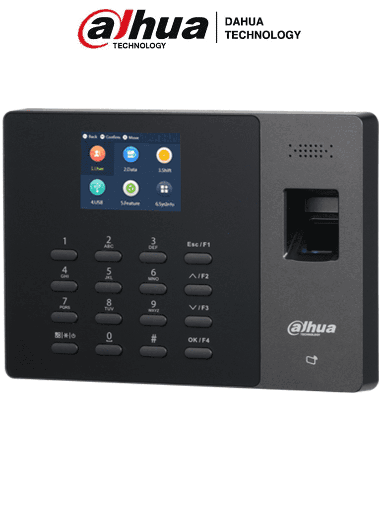 DAHUA ASA1222G - Control de Asistencia StandAlone con Batería Incluida/ 1,000 Usuarios, Passwords y Tarjetas Mifare (IC Card)/ 2,000 Huellas/100,000 Registros/ 24 Periodos de Asistencia y 20 Departamentos/ Comunicación TCP/IP/ Puerto USB