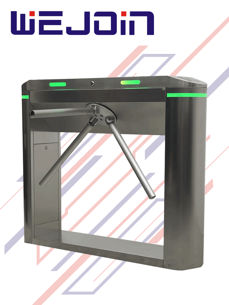 WEJOIN WJTS212 - Torniquete Automático Industrial  Servo Motor  3M Ciclos  Bidireccional  Alto Flujo  Acero Inoxidable  LED  Sin Contacto  Exterior Protegido Compatible con Cualquier Control de Acceso