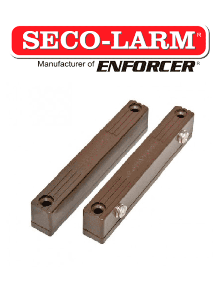 Seco-Larm SM216QBR - Contacto Magnético Uso Rudo CAFE con terminales de tornillo Gap 2 3/4 (70mm)  Compatible paneles DSC / RISCO / BOSCH
