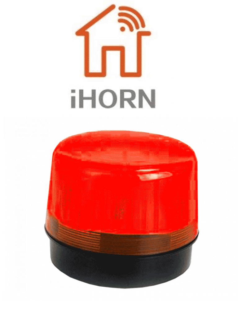 IHORN HC-05-LED - Estrobo Color Rojo  / 90 Destellos por minuto compatible con paneles IHORN / RISCO / DSC / BOSCH  .
