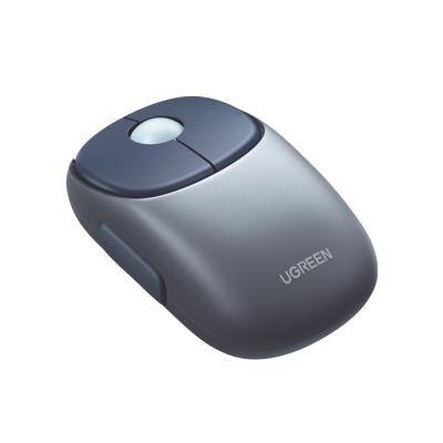 Mouse Inalámbrico  FUNï¼‹ / Recargable / 2.4G & Bluetooth / 4 Niveles de DPI / Silencioso / Ergonómico / 5 Botones / Compatible con Windows, macOS 10.5, Android iOS Linux y Chrome OS / Color Azul