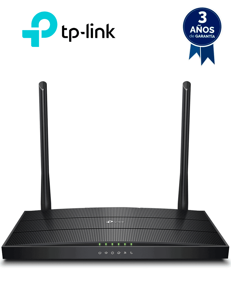 TP-LINK - XC220-G3v - GPON Router inalámbrico N de 300 Mbps con frecuencia de 2.4 GHz. Equipado con 1 puerto GPON SC-APC, 2 puertos LAN (1 Gigabit Ethernet, 1 Fast Ethernet) y 1 puerto POTS (FXS). Compatible con AgiNet Config y AgiNet ACS.