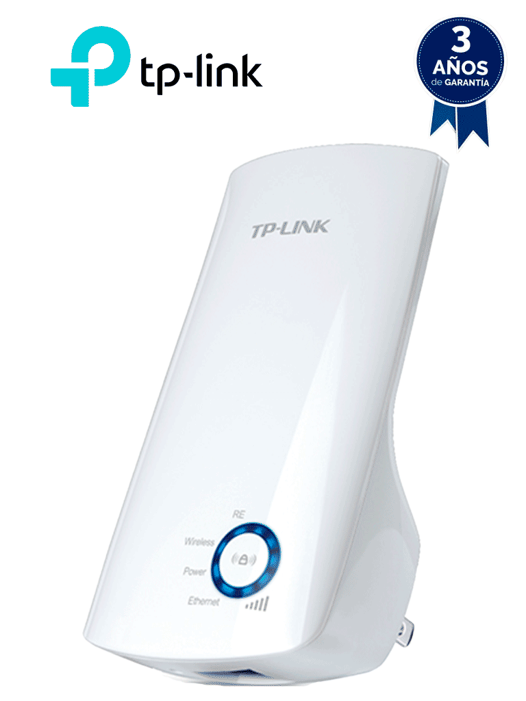 TP-LINK TL-WA850RE - Repetidor inalámbrico universal de señal WiFi, hasta 300Mbps en 2.4GHz, con 2 antenas internas, 1 puerto RJ45, modo extensor de rango y punto de acceso.