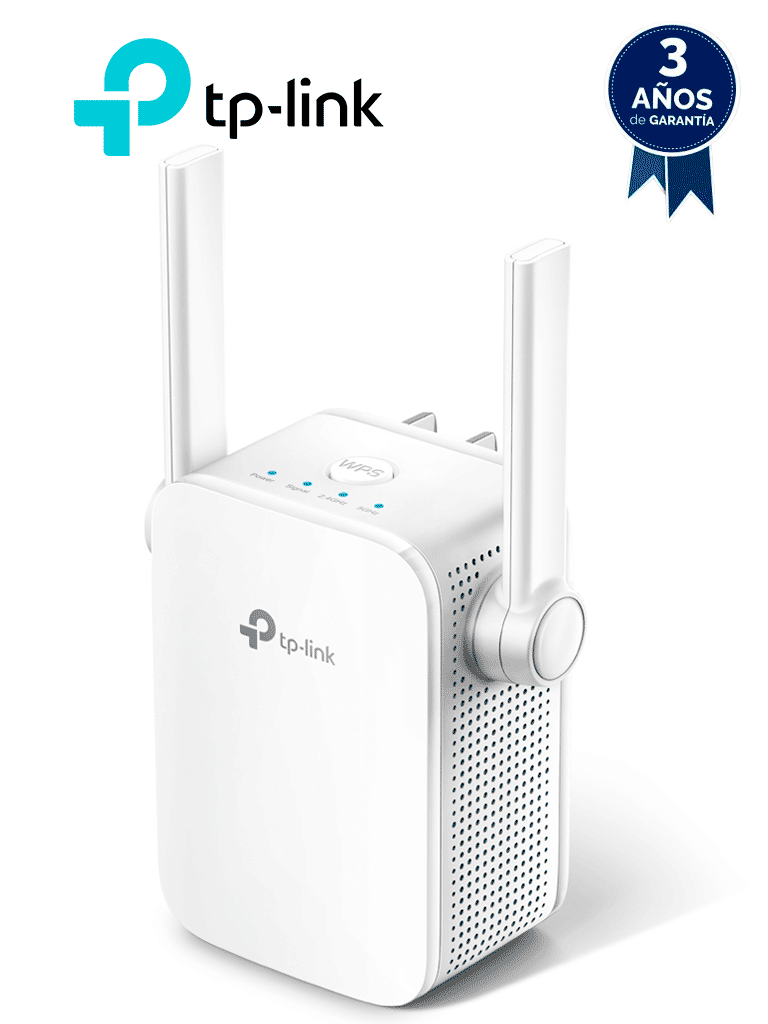 TP-LINK RE205 -Repetidor de señal WiFi AC750 con frecuencias de 2.4GHz (300Mbps) y 5GHz (433Mbps), además indicador inteligente de señal, modo punto de acceso, 2 antenas externas y 1 puerto Ethernet (RJ45) 10/100Mbps.