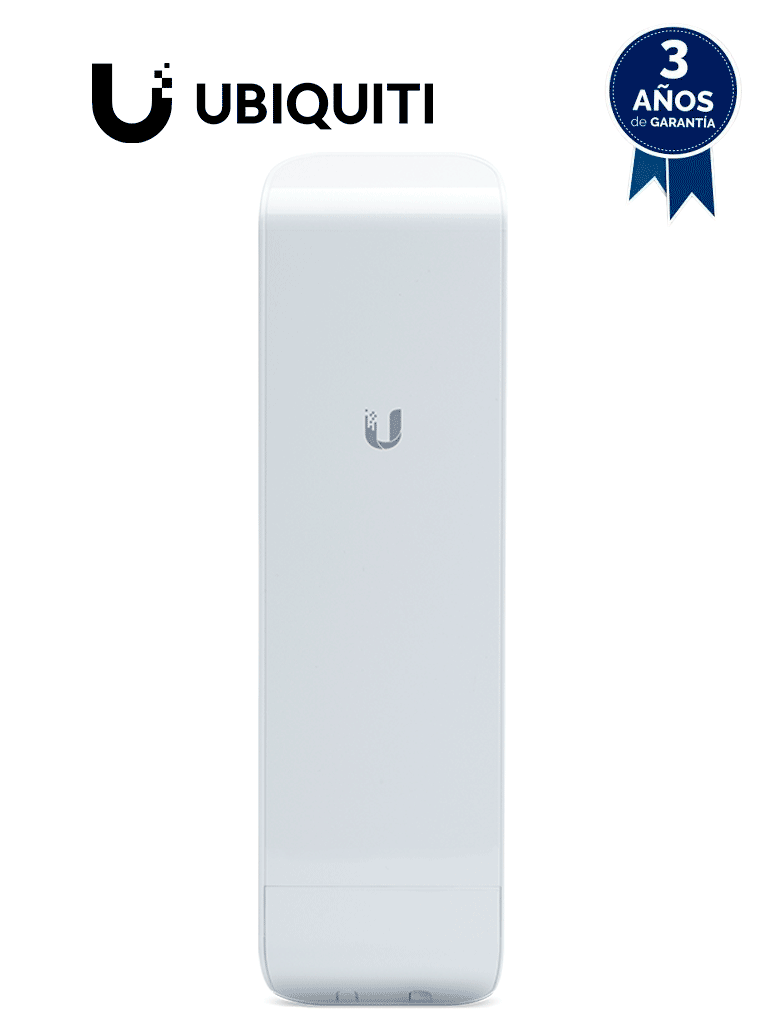 UBIQUITI NanoStation M5 NSM5 - Radio (CPE) airMAX M5 de 5 GHz con antena panel integrada de 16 dBi, 27 dBm, 2 puertos Ethernet 10/100 y rendimiento de hasta 150 Mbps. Ideal para PtMP y tecnología MIMO.