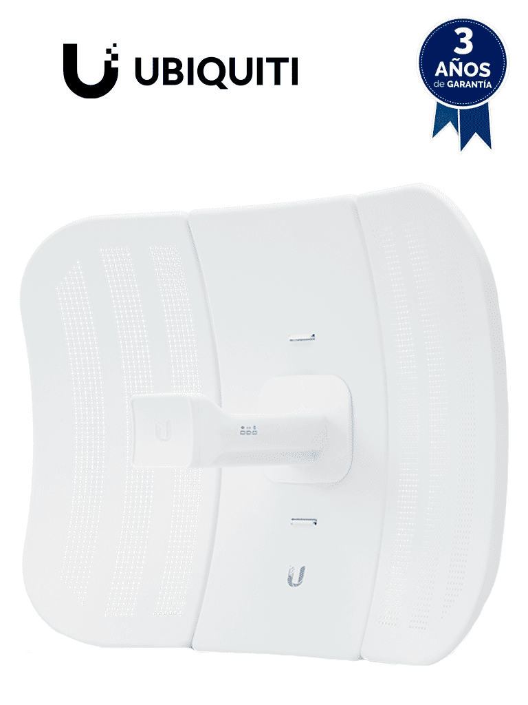 UBIQUITI LiteBeam M5 LBE-M5-23 - Radio (CPE) airMAX M5 operando en 5 GHz (5150 - 5875 MHz) con antena integrada de 23 dBi y potencia de transmisión de 25 dBm. Cuenta con 1 puerto Ethernet (10/100), ofrece un rendimiento de hasta 100 Mbps.