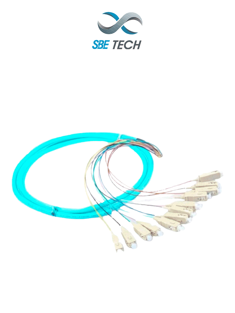 SBE TECH SBE-PIGSC2M50M46PC - Juego de Pigtail SC multimodo 50/125 µm, de 2 metros, en paquete de 6 unidades
