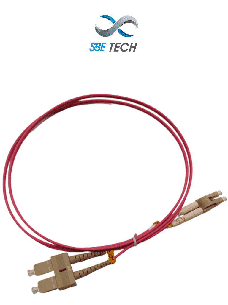 SBE TECH SBE-JUMLC-SC-1M50 - Jumper LC-SC, MM 50/125, OM4, duplex, 2 mm, de 1 metro, UPC