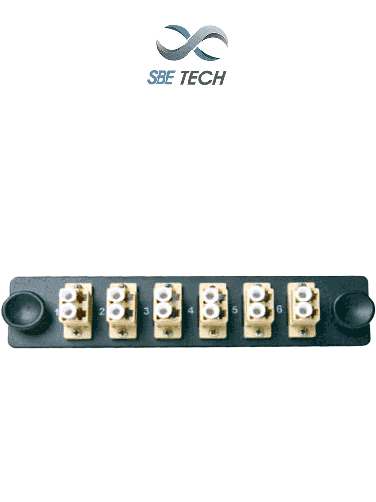SBE TECH SBE-6LC  - Placa con 6 acopladores LC dúplex multimodo