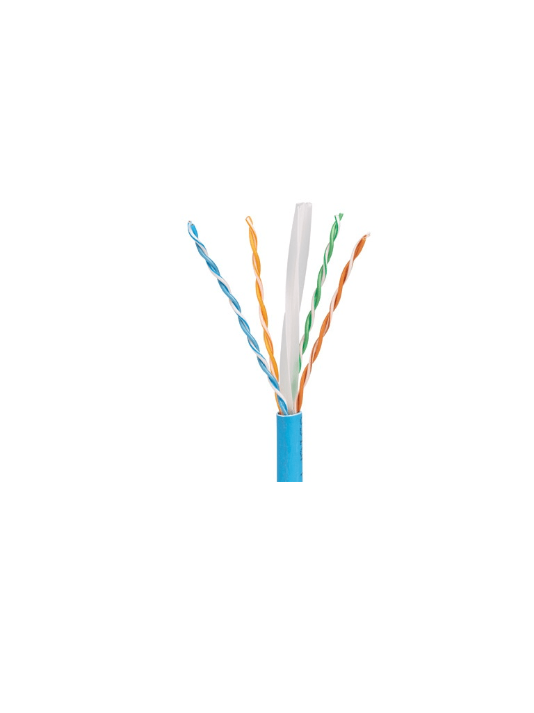 PANDUIT PUC6004BU-ME Bobina de Cable 100% cobre / Categoría 6 / UTP / 4 Pares / 23 AWG / 1,000 pies (305 metros) / Azul