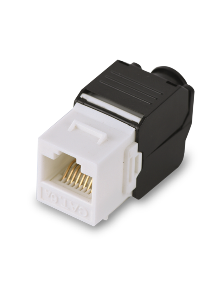SAXXON M242C6 - Modulo jack keystone RJ45 / Armado sin herramienta / 8 Hilos / CAT 6 / Compatible con calibres  AWG 22-26 / Color blanco