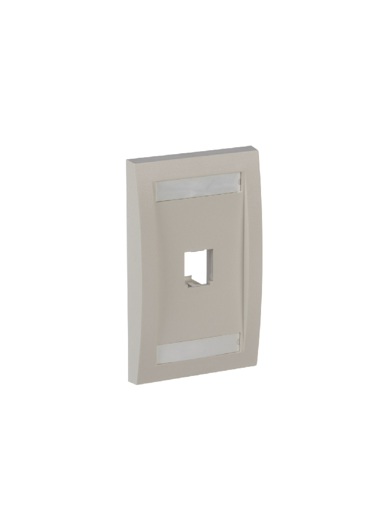 PANDUIT CFPE1IWY - Placa de pared Vertical  / 1 Puerto /Mini-com / Blanco hueso / Con espacio para etiquetas