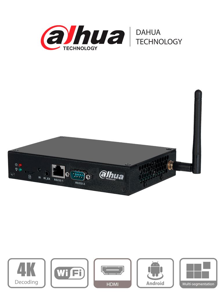 DAHUA DHI-DS04-AI400 - Caja Multimedia para Publicidad/Señalización Digital/ Android/ Compatible con Software MPS para Administración/ Ethernet/solución ideal para integrarse con monitores, videowalls en entornos comerciales, retail, hoteles y más