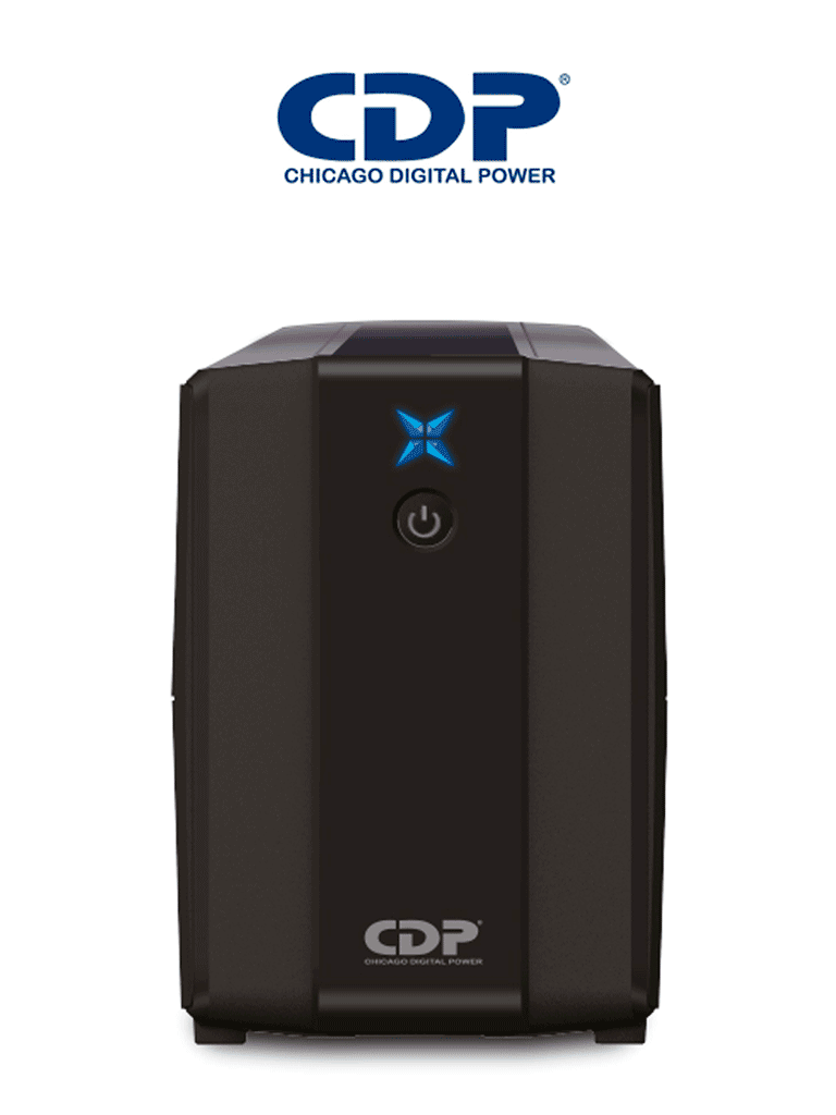 CDP R-UPR1008 - UPS Interactivo de 1000 VA y 500W, con 8 terminales de salida: 4 con respaldo y 4 con supresión de picos.