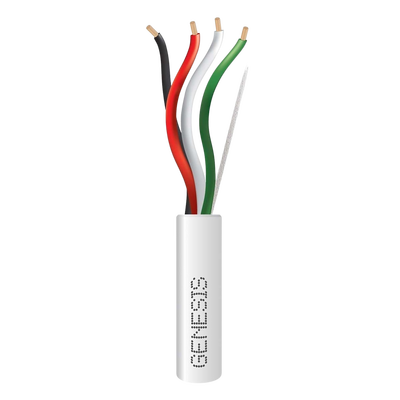 Bobina de 152 Metros / Cable de Cobre / 4 x 18 AWG / Riser / Para Interior / Color Blanco / Para Aplicaciones de Alarmas de Intrusión/Control de Acceso/ Automatización / Interfonos y Tv Porteros