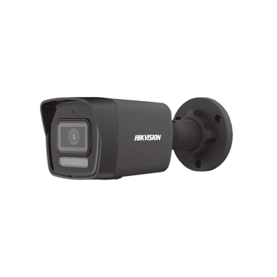[Dual Light] Bala IP 4 Megapixel / Color Negro /  Lente 2.8 mm / 30 mts IR + 30 mts Luz Blanca / Micrófono Integrado / ACUSENSE Lite / Exterior IP67 / H.265 / PoE / ONVIF / Micro SD