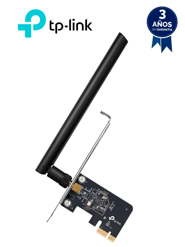 TP-LINK ARCHER T2E - Adaptador PCI Express inalámbrico de doble banda AC600 , velocidades de Wi-Fi de hasta 600 Mbps (433 Mbps en la banda de 5 GHz y 200 Mbps en la banda de 2,4 GHz) ,  MU-MIMO , Compatible con WPA3.