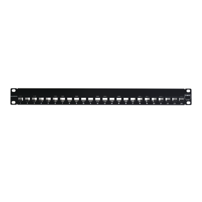 Patch Panel UTP Z-MAX de 24 puertos, Precargado con Jacks Categoría 6, Plano, 1UR