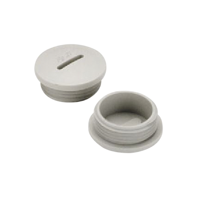 Tapón roscado de 3/4" para caja cuadrada a prueba de intemperie.