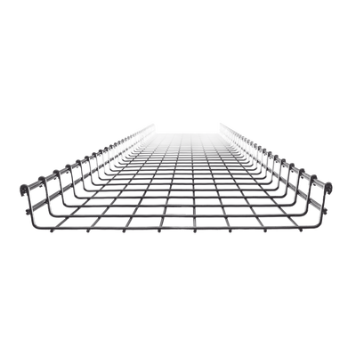 Charola Tipo Malla 66/400 mm, Acabado Electro Zinc, Hasta 420 Cables Cat6, Tramo de 3 Metros
