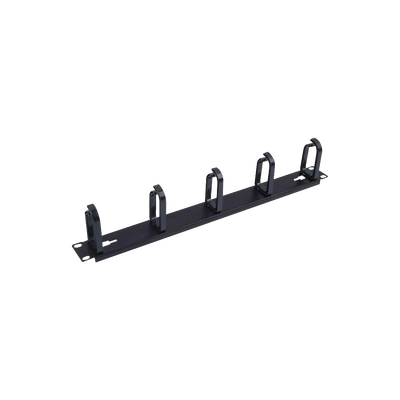 Organizador de Cables con 5 anillos, 1U, 19" Color negro