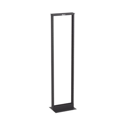 Rack de Dos Postes Estándar de 19 in, Rieles Numerados y Roscados Fabricado en Aluminio, 45 Unidades de Rack, Color Negro