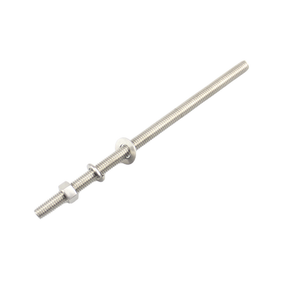 Kit de 10 Varillas Roscadas de 3/8 x 5 in, con Arandelas Planas, Arandelas de Seguridad y Tuercas.