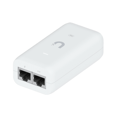 Adaptador PoE+ / U-PoE+ / 48V DC @ 0.65A/ hasta 30W / Gigabit LAN / Protecciones de Sobretensión