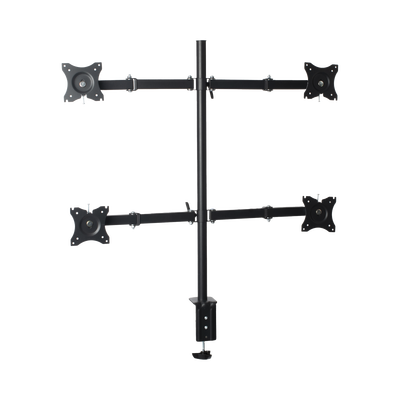 Montaje de Escritorio articulado para 4 monitores de 13 a 27" /  Soporta hasta 15 kg / Vesa 75 x 75 / 100 x 100 / Acero