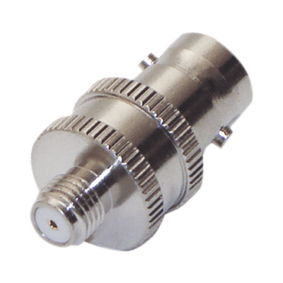 Adaptador en Línea de Conector BNC Hembra a SMA Hembra Corto / Celulares Motorola, Níquel/ Oro/ Teflón.