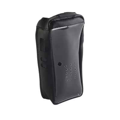 Funda de piel reforzada con visor frontal transparente, para radios NX-200, NX-300.