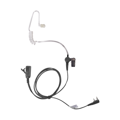 Micrófono - audífono de solapa con tubo acústico transparente para KENWOOD TK3230/3000/3402/3312/3360/3170,NX240/340/220/320/420 con tubo acústico de PU (grado médico)