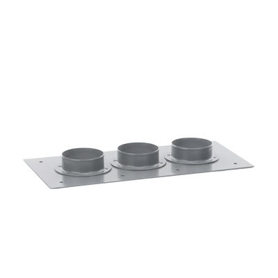 Placa Pasamuros Con Capacidad de 3 Botas de 4"