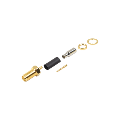 Conector SMA Hembra Inverso / Chasis en D Plano, Anillo Plegable / Cable RG-316 .