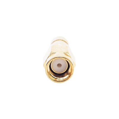 Conector SMA Macho Inverso de Anillo Plegable para Cables RG-8/X, LMR-240, 9258, Oro/ Oro/ Teflón.â€‹
