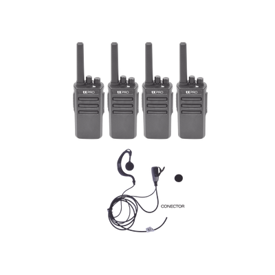 Kit de 4 radios TX500 con 4 accesorios de audio TXEHK
