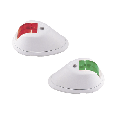 Set de Luces de Navegación Verticales Rojo / Verde con Carcasa en Color Blanco para Embarcaciones a Motor de Menos de 20 Metros