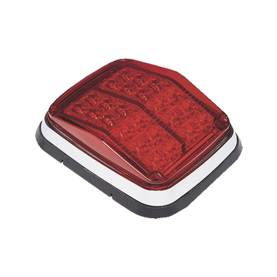 Luz de advertencia de 8 X 6", Color Rojo, SAE,  IP67, Ideal para Ambulancias