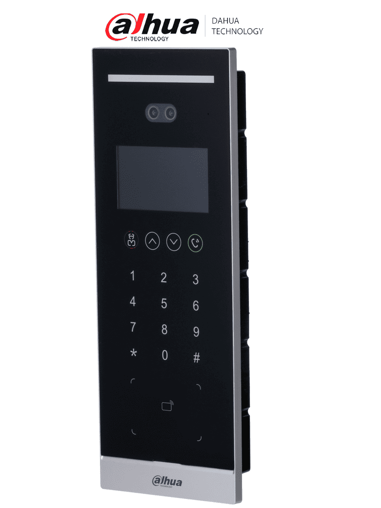 DAHUA DHI-VTO6531H-S2 - Frente de calle departamental IP con reconocimiento facial / Pantalla LCD de 4.3" / Cámara de 2MP HD / 40,000 usuarios / 20,000 rostros / 20,000 tarjetas IC  / Salida de 12V 500mA   No incluye caja de montaje