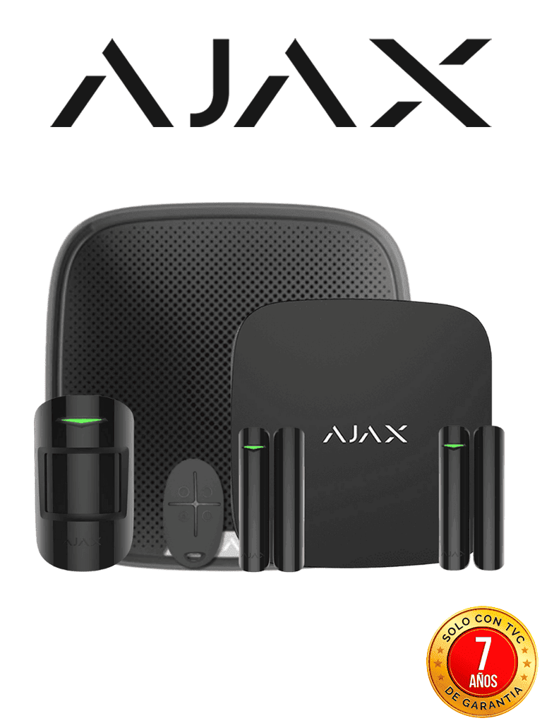 AJAX KIT RESIDENCIAL EXT B- Panel de alarma AJAX Hub2Plus conexión Ethernet / WiFi / LTE,  APP “AJAX PRO” iOS y Android , 1 sensor de movimiento, 2 detectores para puerta o ventana, 1 control remoto y una sirena EXTERIOR inalámbrica